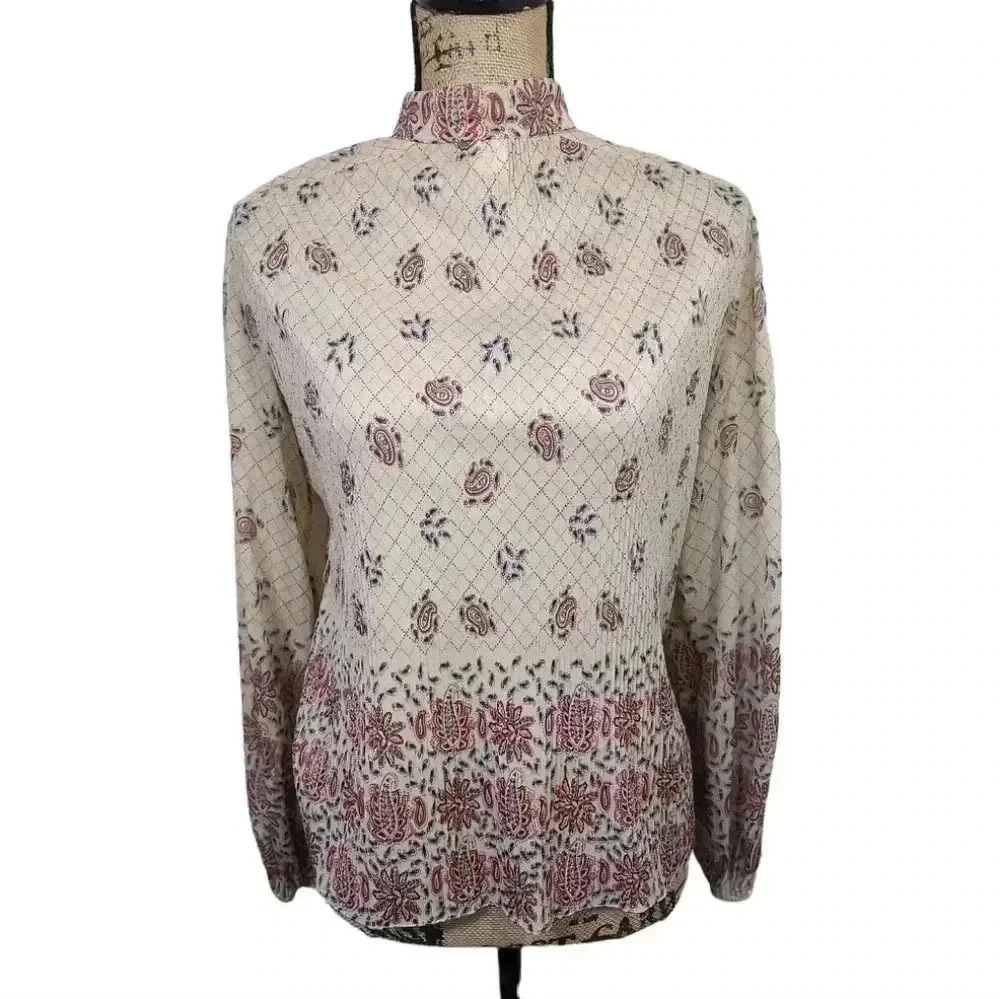 NANCY Greer Vintage Cottagecore Floral blouse. Size 14